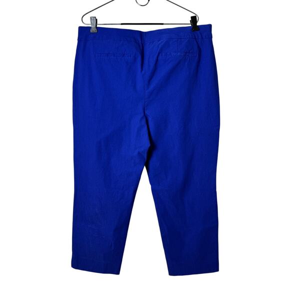 Chicos Pants Women Size 3 Regular Blue Pull On Casual Professional US 16 L Capri - Picture 1 of 6